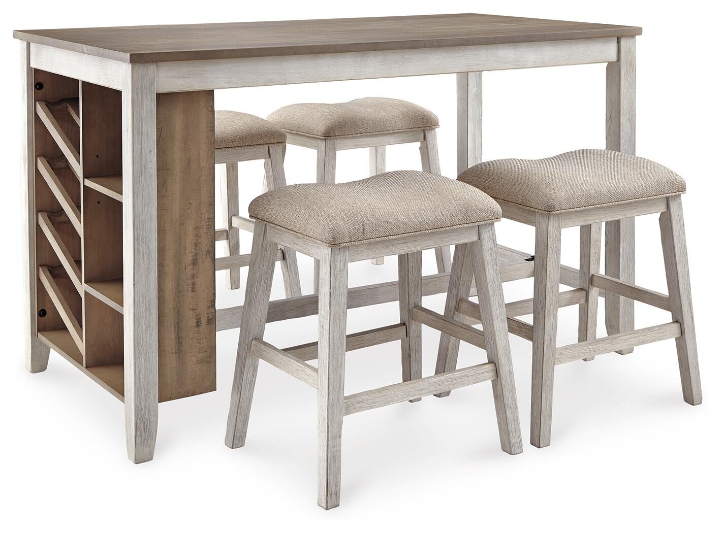 Skempton Counter Height Dining Table and 4 Barstools