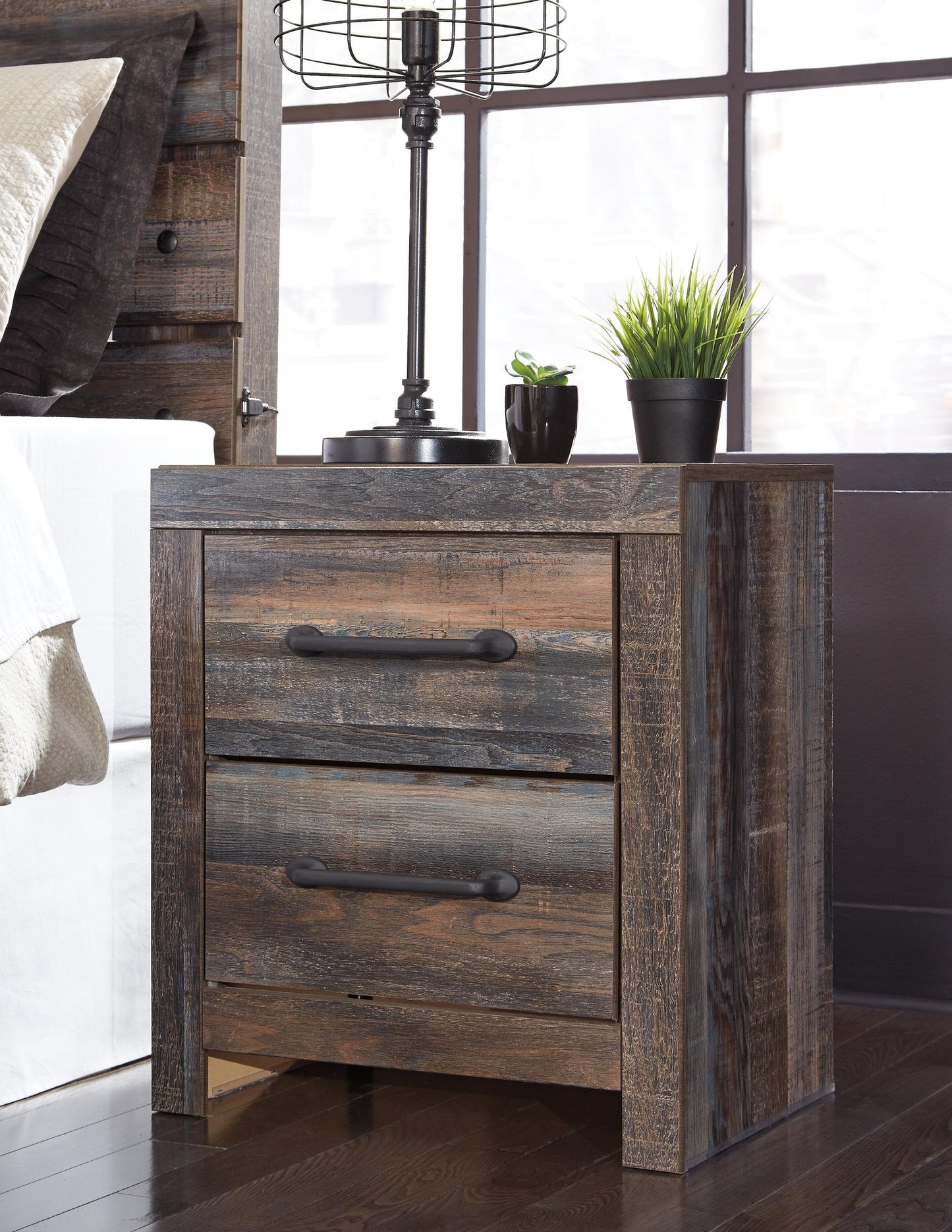 Drystan Twin Panel Bed with 4 Storage Drawers, Dresser, Mirror, Chest and Nightstand