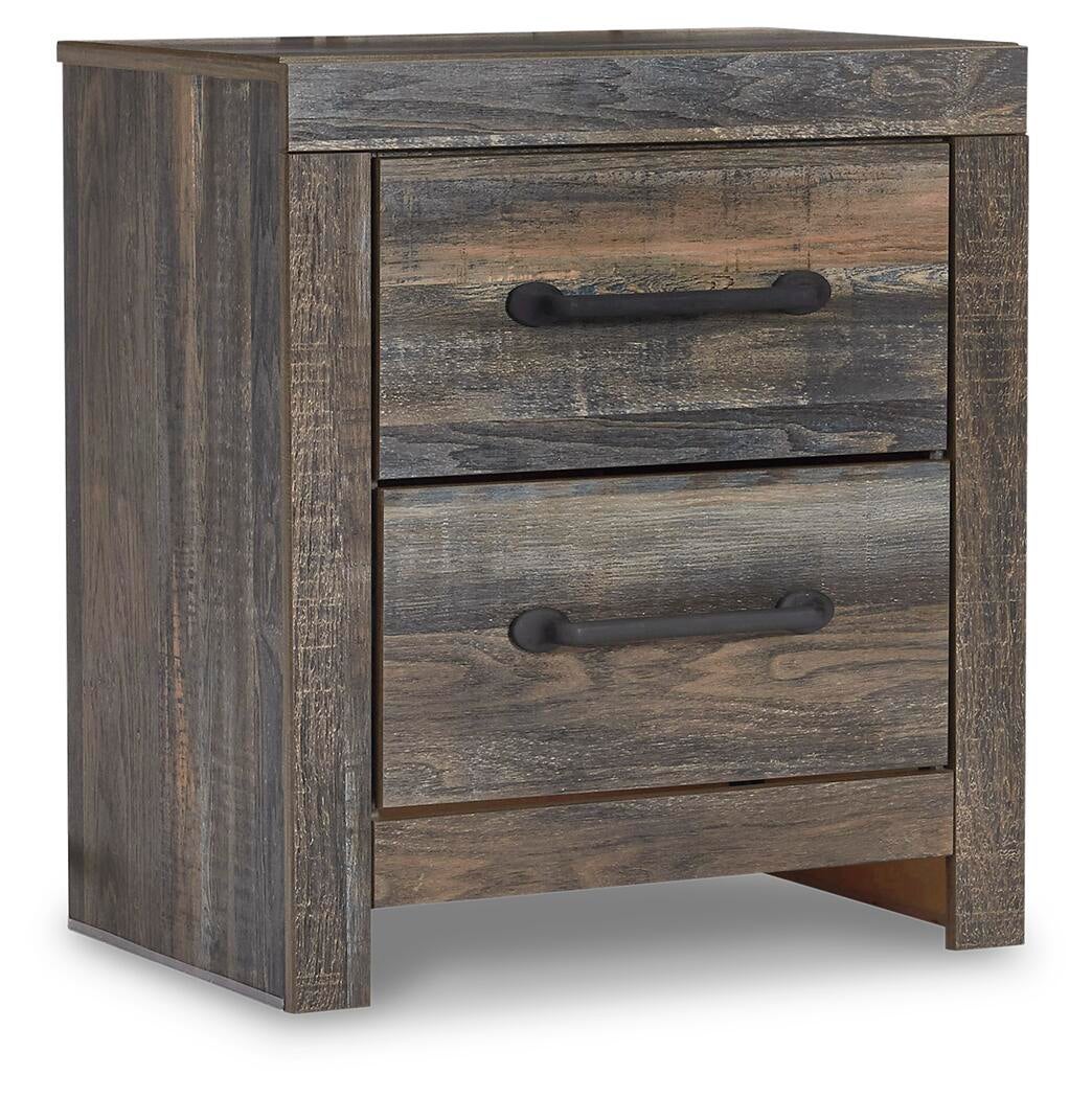 Drystan Queen Bookcase Bed with 2 Storage Drawers, Dresser, Mirror, Chest and Nightstand