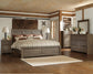 Juararo California King Panel Bed with Mirrored Dresser