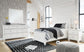 Fortman Twin Panel Bed with Mirrored Dresser, Chest and Nightstand