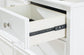 Fortman California King Panel Bed with Mirrored Dresser, Chest and Nightstand
