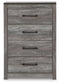 Bronyan King Panel Bed with Mirrored Dresser, Chest and Nightstand