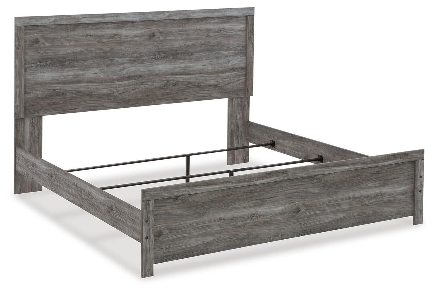 Bronyan King Panel Bed with Mirrored Dresser, Chest and Nightstand