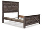 Wynnlow Queen Crossbuck Panel Bed with Mirrored Dresser, Chest and Nightstand
