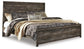 Wynnlow King Panel Bed with Mirrored Dresser and Nightstand