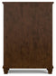 Danabrin California King Panel Bed with Mirrored Dresser, Chest and Nightstand