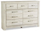Bellaby King Platform Bed with 2 Storage Drawers with Mirrored Dresser and Nightstand