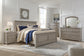 Lettner California King Panel Bed with Mirrored Dresser
