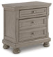 Lettner King Sleigh Bed with 2 Storage Drawers with Mirrored Dresser, Chest and Nightstand