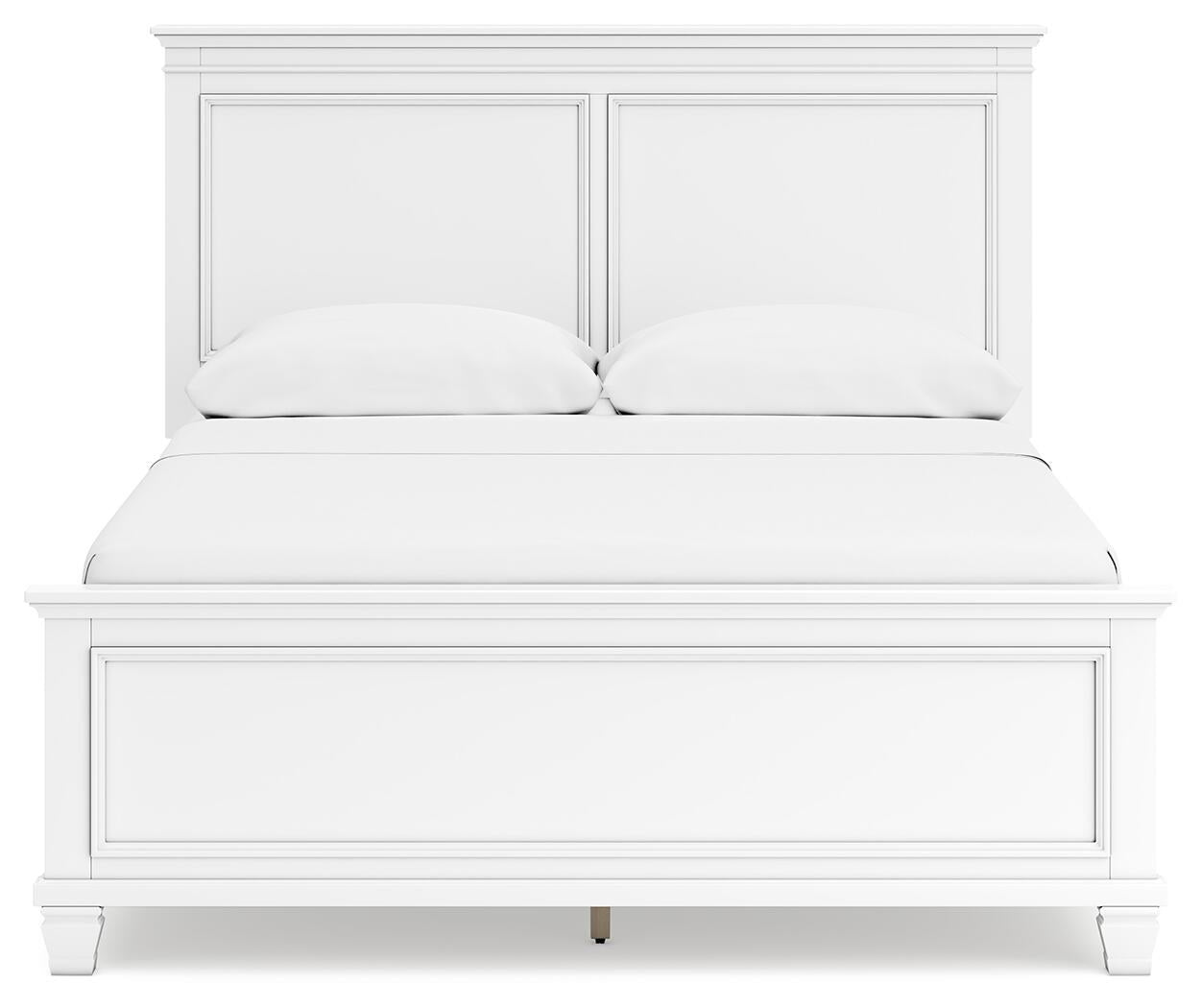 Fortman Queen Panel Bed with Mirrored Dresser, Chest and Nightstand