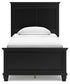 Lanolee Twin Panel Bed with Mirrored Dresser, Chest and Nightstand