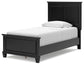 Lanolee Twin Panel Bed with Mirrored Dresser, Chest and Nightstand