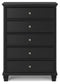 Lanolee Twin Panel Bed with Mirrored Dresser, Chest and Nightstand