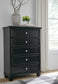 Lanolee Twin Panel Bed with Mirrored Dresser, Chest and Nightstand