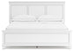 Fortman California King Panel Bed with Mirrored Dresser and Nightstand