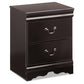Huey Vineyard Full Sleigh Bed with Mirrored Dresser and Nightstand