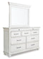 Kanwyn Queen Panel Bed with Storage with Mirrored Dresser, Chest and Nightstand