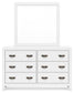 Binterglen Twin Panel Bed with Mirrored Dresser