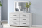 Cayboni Full Panel Bed with Mirrored Dresser and Nightstand
