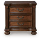 Lavinton Queen Poster Bed with Mirrored Dresser and Nightstand