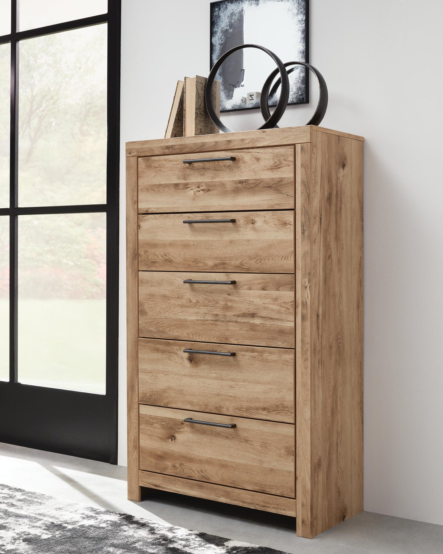 Hyanna Twin Panel Headboard, Dresser, Mirror, Chest and Nightstand