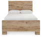 Hyanna Full Panel Bed with Storage with Mirrored Dresser