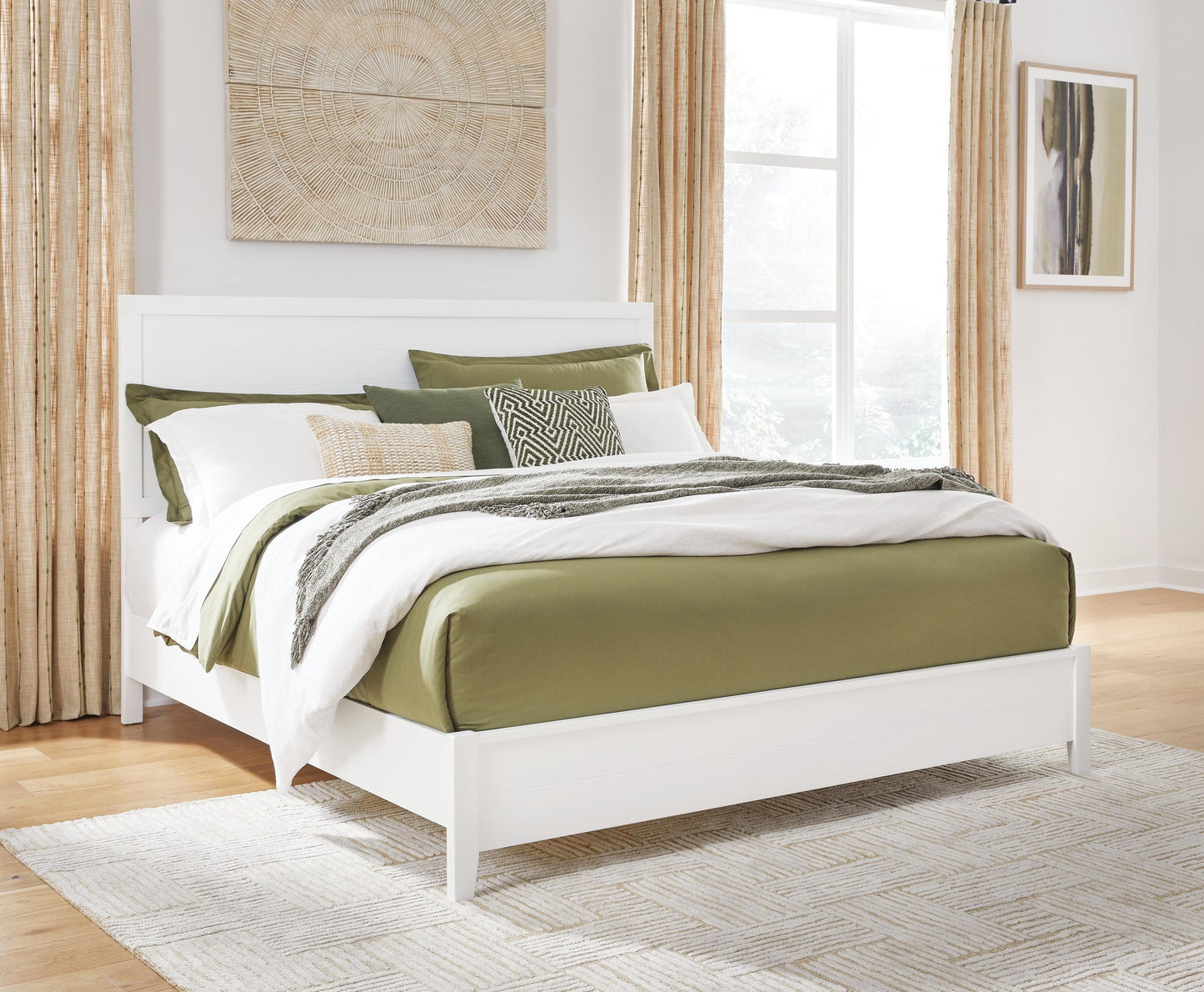 Binterglen King Panel Bed, Dresser, Mirror, Chest and Nightstand