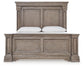 Blairhurst King Panel Bed with Mirrored Dresser and Nightstand