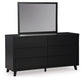 Danziar King Panel Headboard, Dresser, Mirror and Nightstand