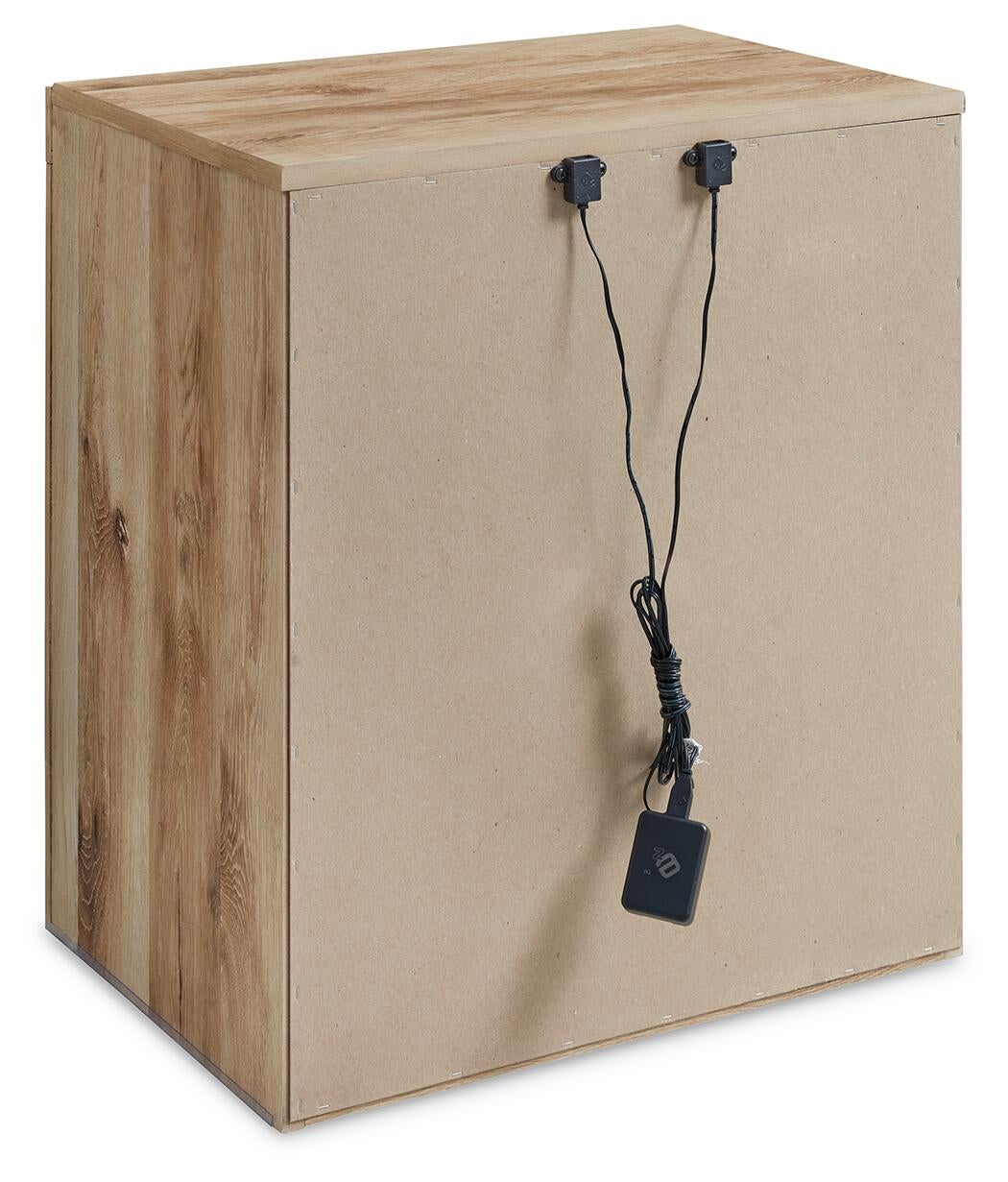 Hyanna Queen Panel Storage Bed, Dresser, Mirror and Nightstand