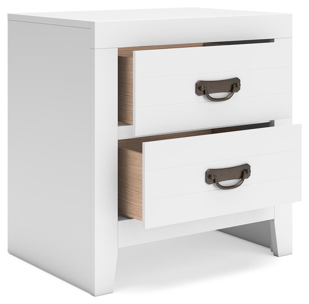 Binterglen California King Panel Bed, Dresser, Mirror, Chest and Nightstand