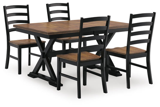 Wildenauer Dining Table and 4 Chairs
