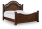 Lavinton King Poster Bed with Mirrored Dresser