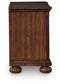 Lavinton King Poster Bed with Mirrored Dresser and Nightstand