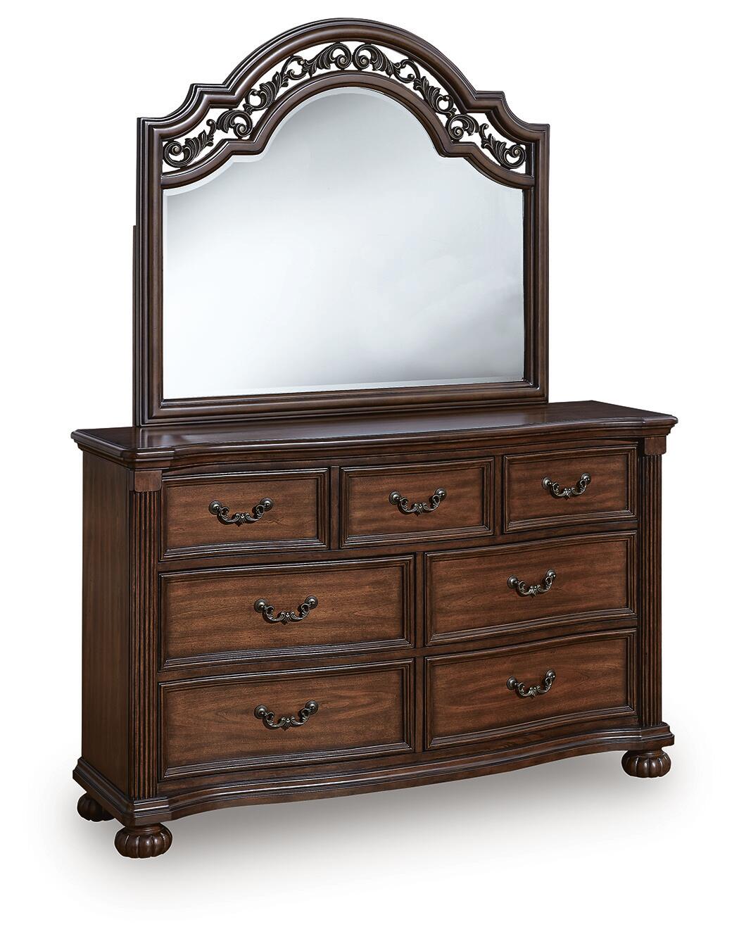 Lavinton California King Poster Bed, Dresser, Mirror, Chest and Nightstand