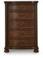 Lavinton California King Poster Bed, Dresser, Mirror, Chest and Nightstand