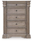 Blairhurst Queen Panel Bed, Dresser, Mirror, Chest and Nightstand
