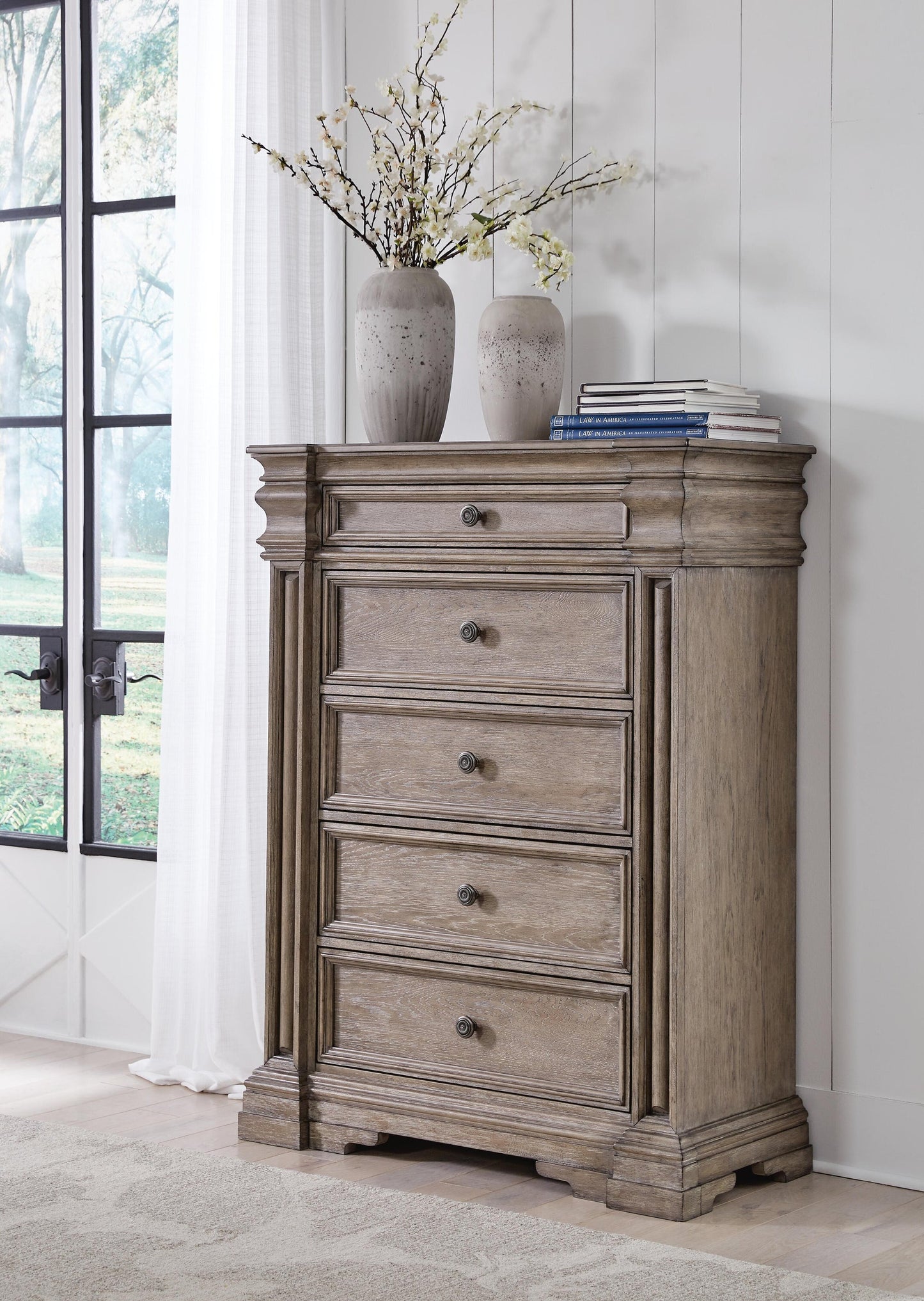 Blairhurst Queen Panel Bed, Dresser, Mirror, Chest and Nightstand