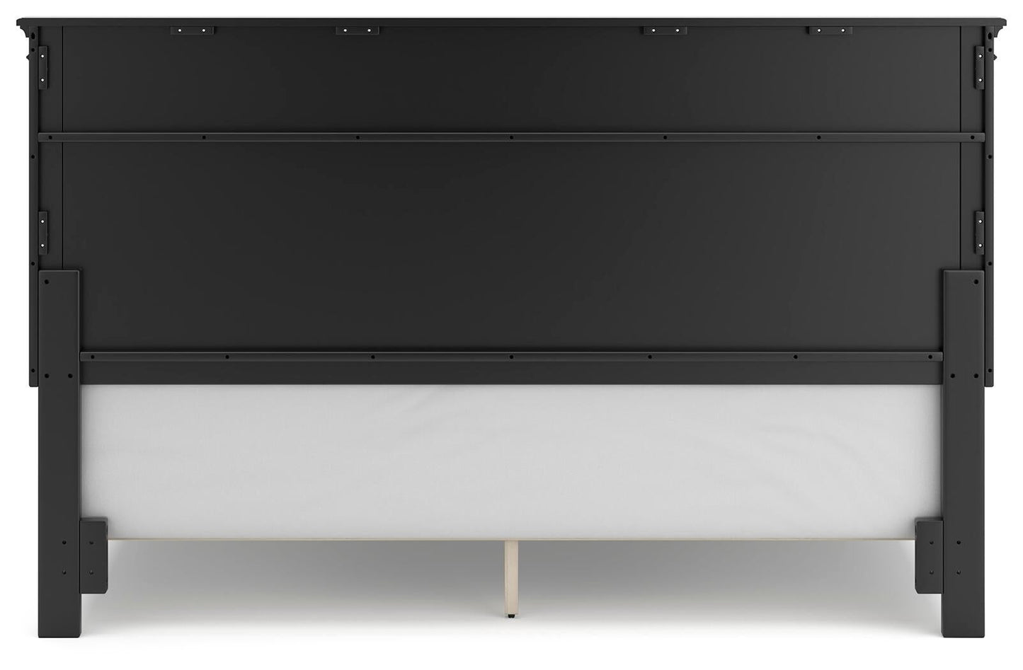 Lanolee California King Panel Bed with Mirrored Dresser and Nightstand