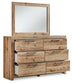 Hyanna King Panel Bed, Dresser, Mirror and Nightstand