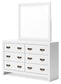 Binterglen King Panel Bed with Mirrored Dresser