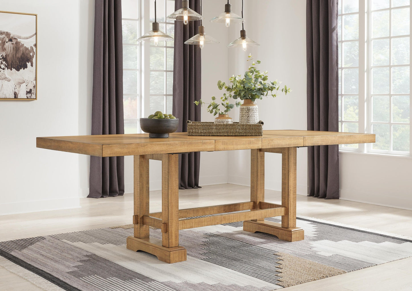Havonplane Counter Height Dining Table and 4 Barstools