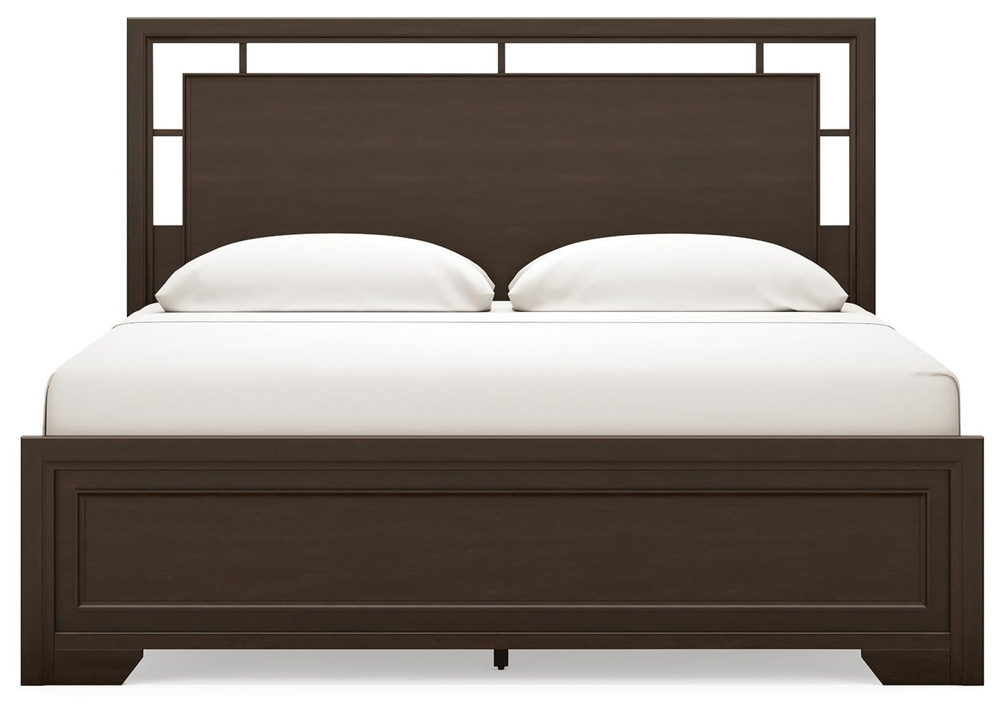 Covetown King Panel Bed with Mirrored Dresser and Nightstand