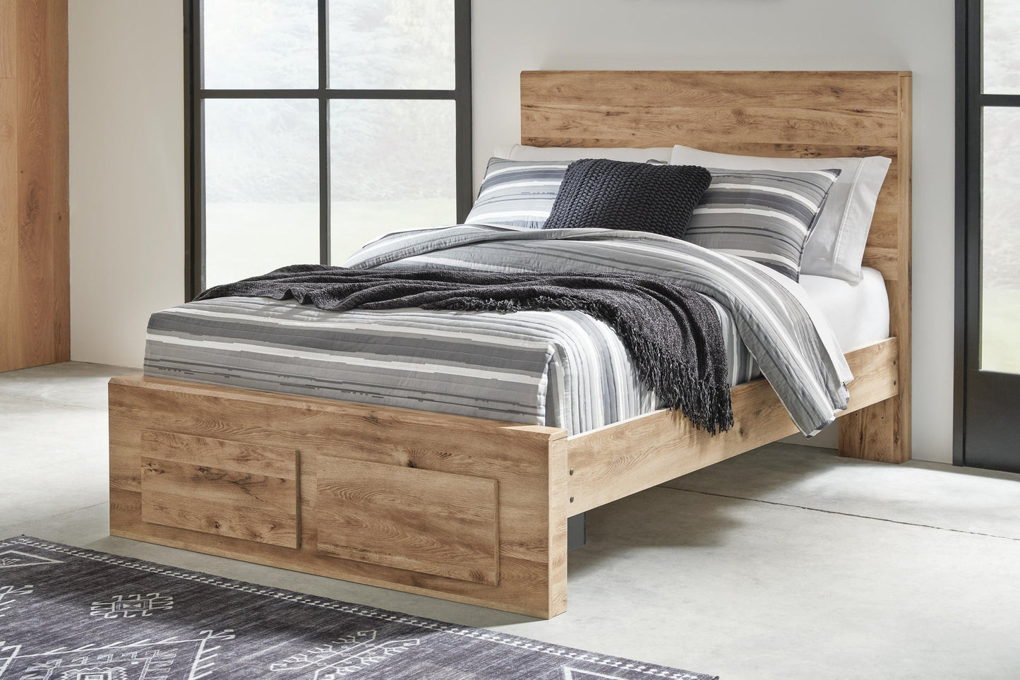 Hyanna Full Panel Storage Bed, Dresser, Mirror and Nightstand