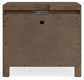 Cabalynn King Panel Bed with Storage with Mirrored Dresser and Nightstand