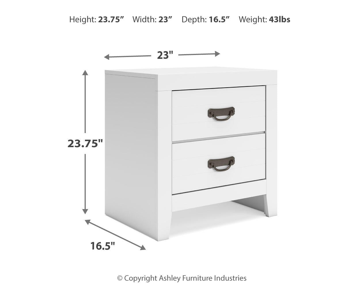 Binterglen Full Panel Bed with Mirrored Dresser and Nightstand