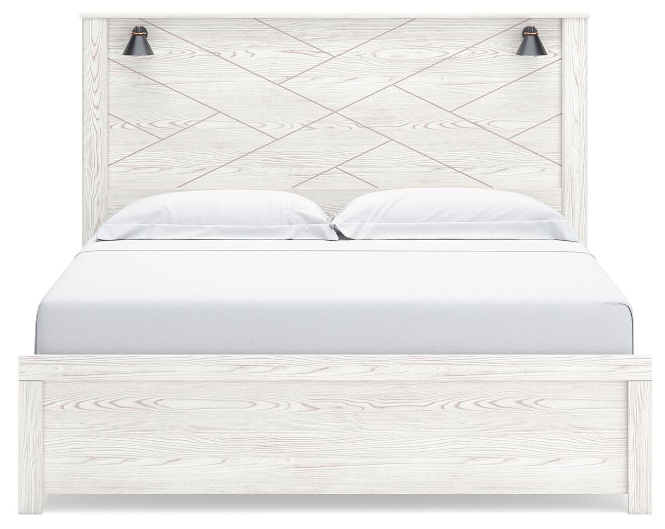 Gerridan King Panel Bed with Mirrored Dresser