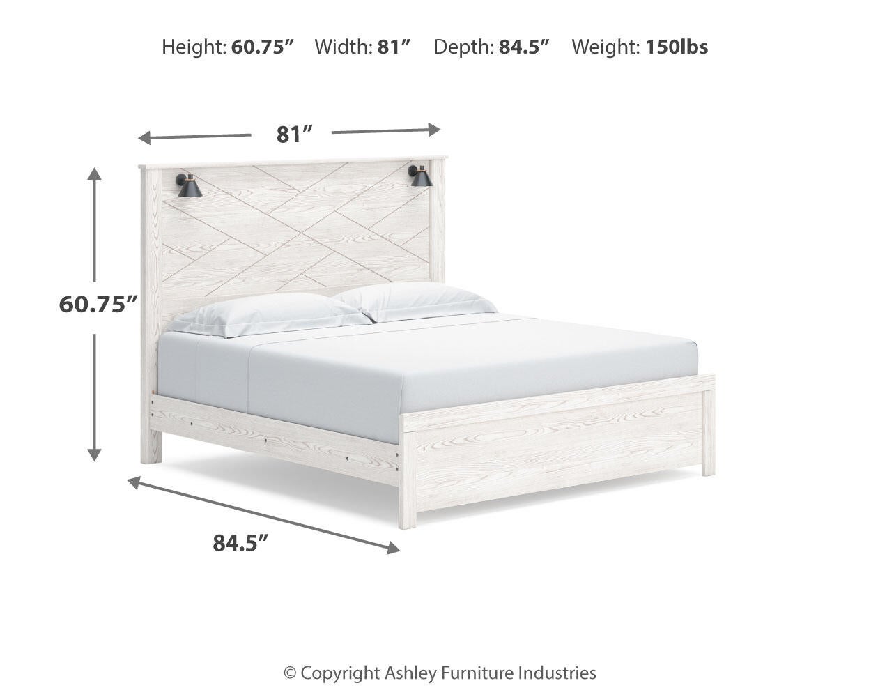 Gerridan King Panel Bed with Mirrored Dresser