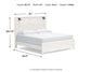 Gerridan King Panel Bed with Mirrored Dresser